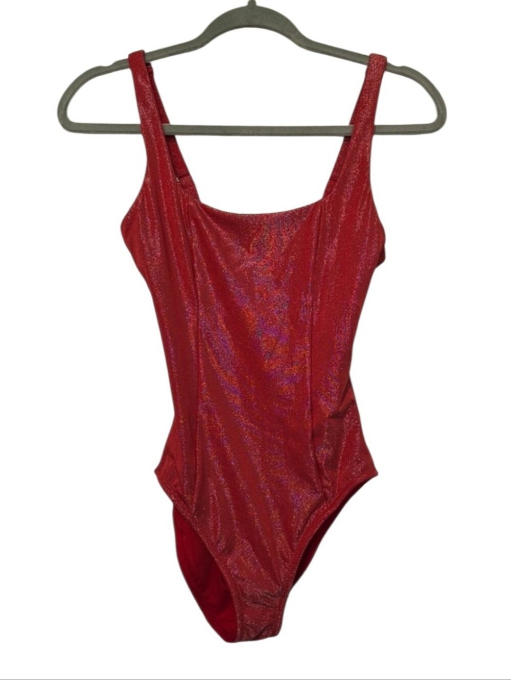 Yitty Shaping Swim Luxe Waist Cinching One Piece Red Shimmer XS NWT